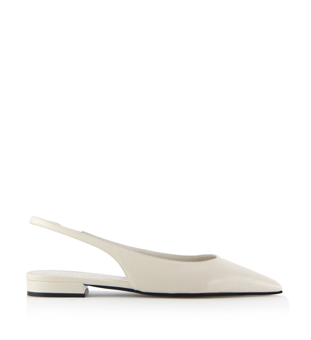 Gilda slingback, off-white læder