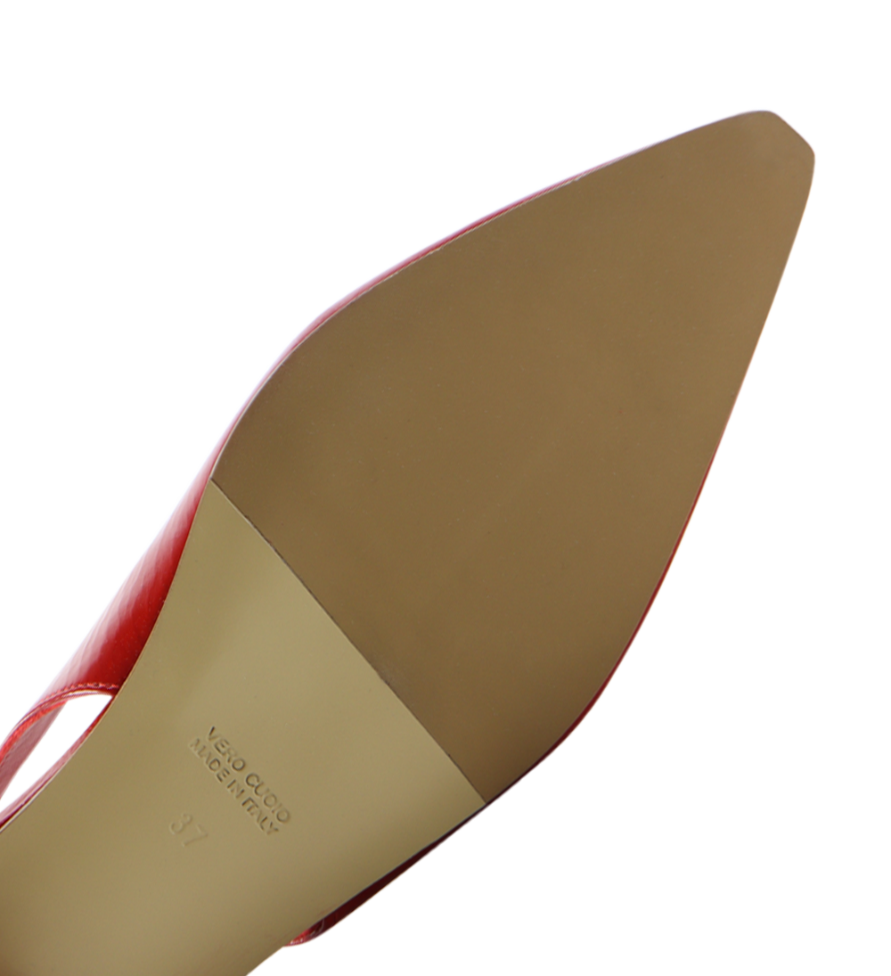 Gilda slingback, red patent leather