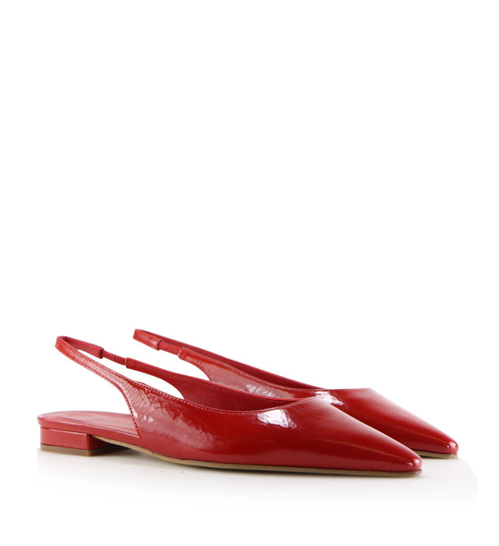 Gilda slingback, red patent leather