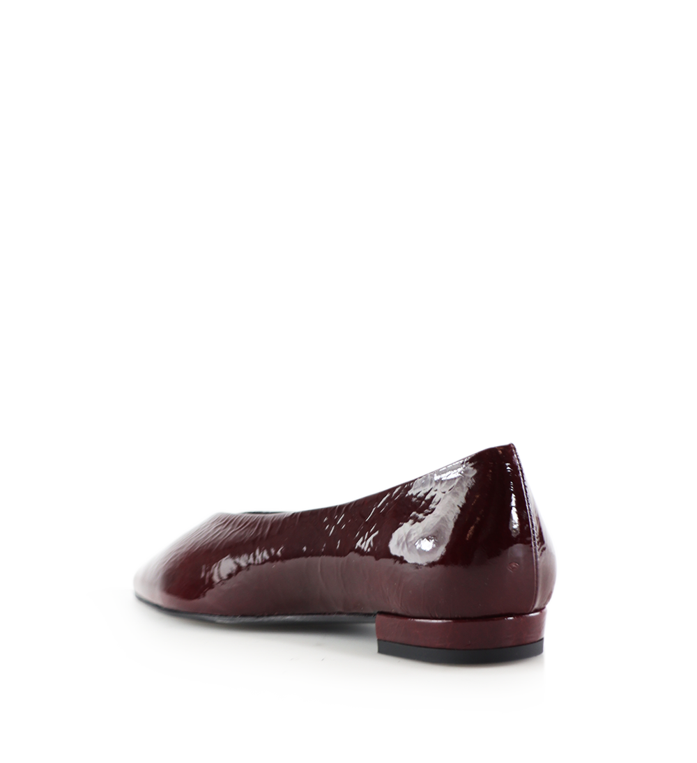 Ginevra ballerina, burgundy patent