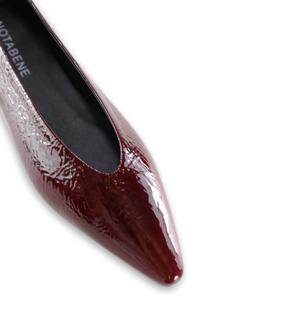Ginevra ballerina, burgundy patent