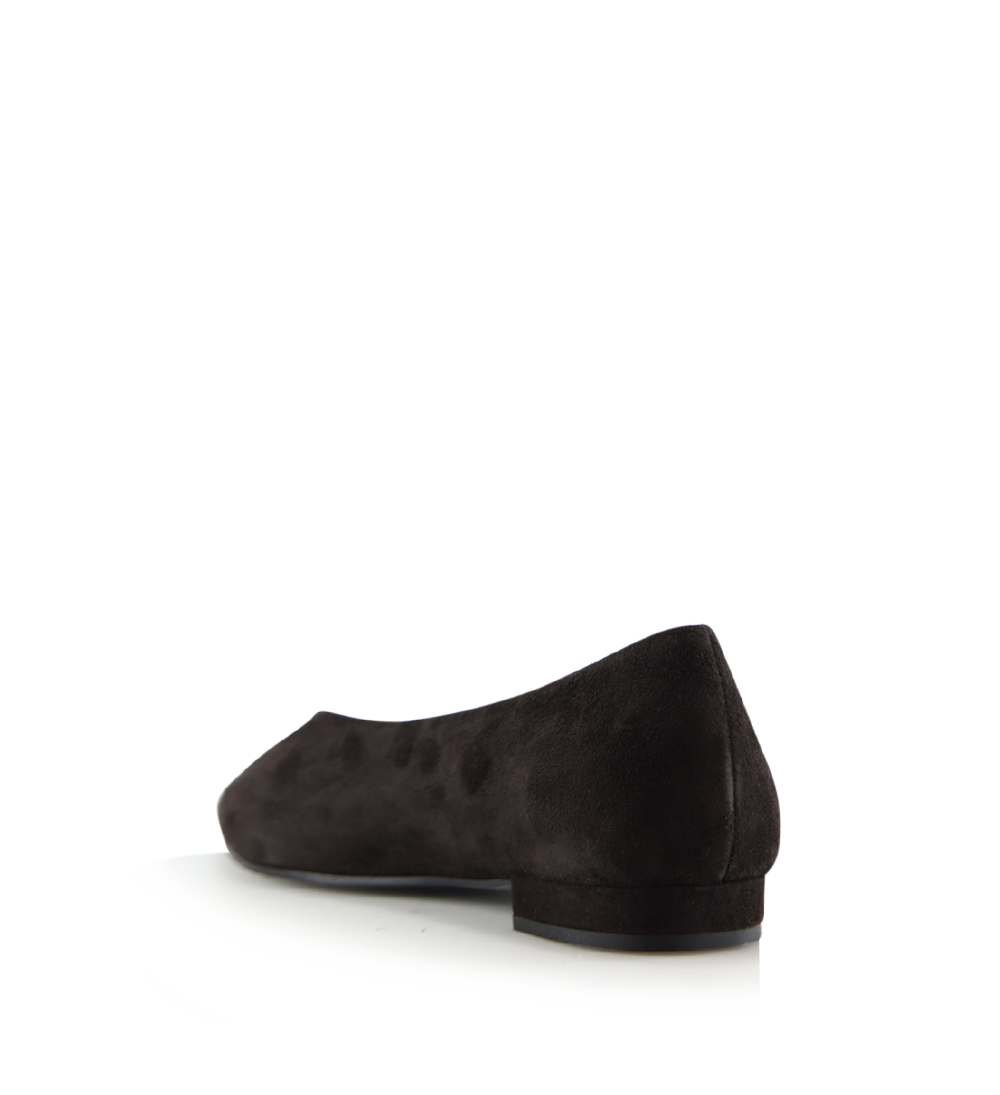 Ginevra ballerina, dark brown suede