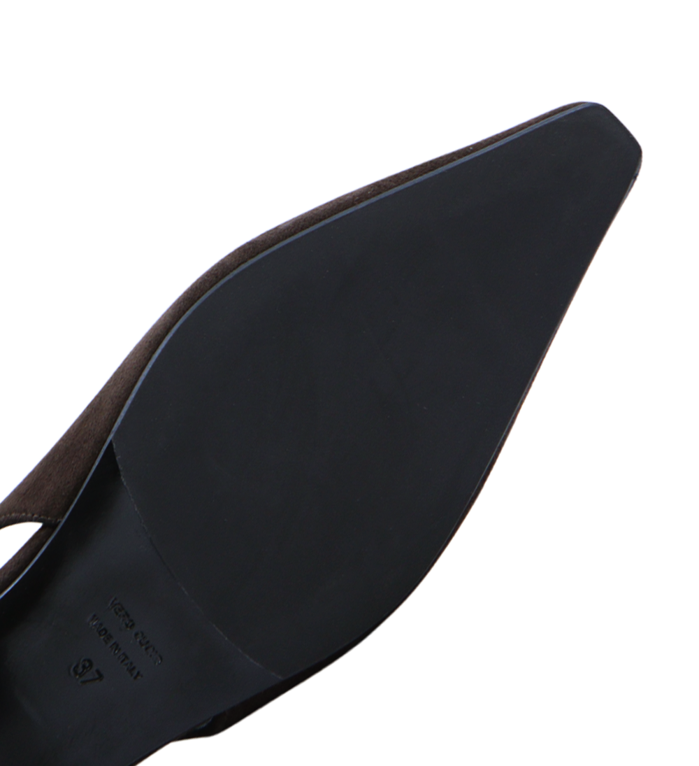Gisella slingback, dark brown suede