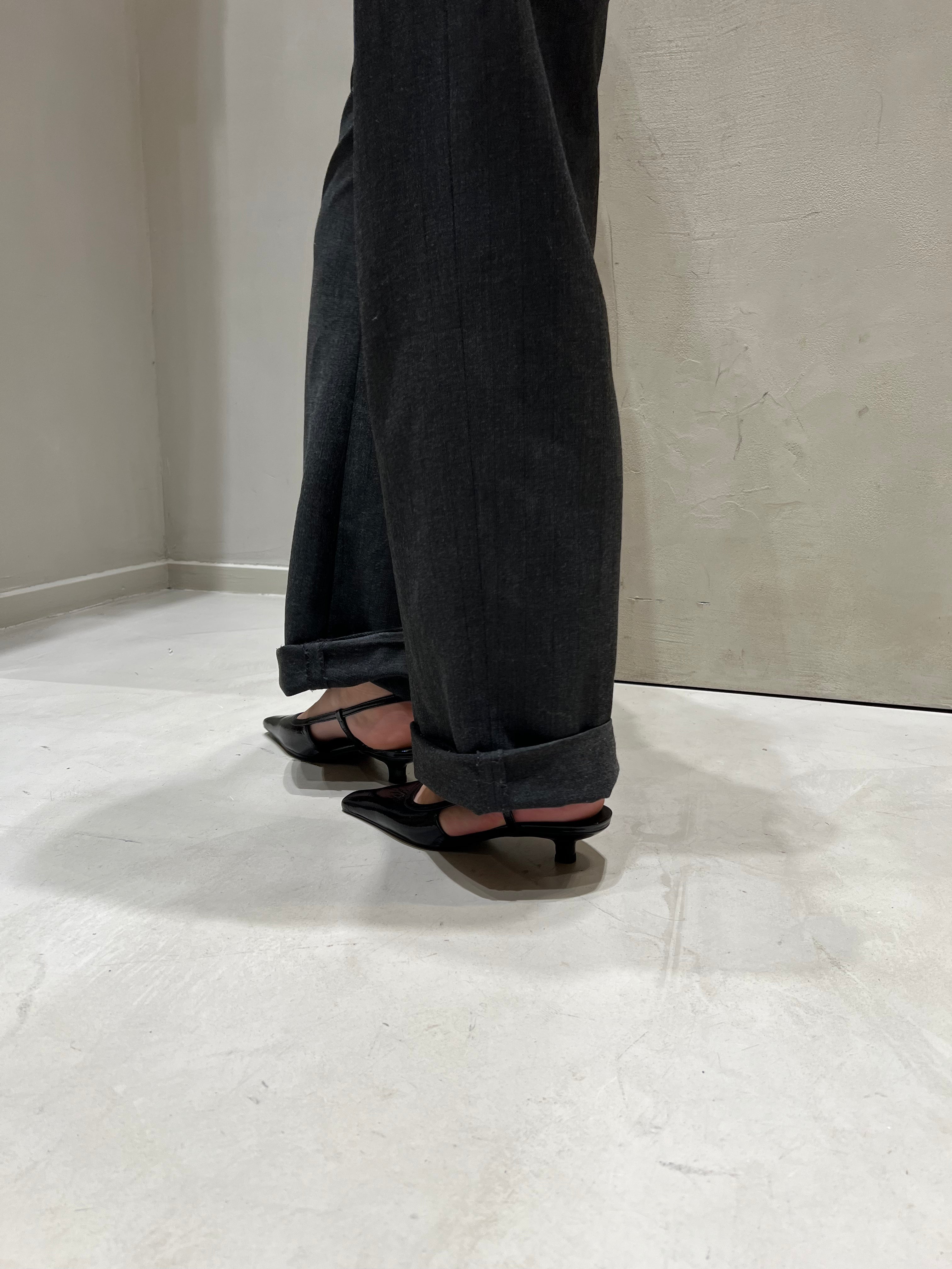 Elena 35 slingback stiletter, sort lak