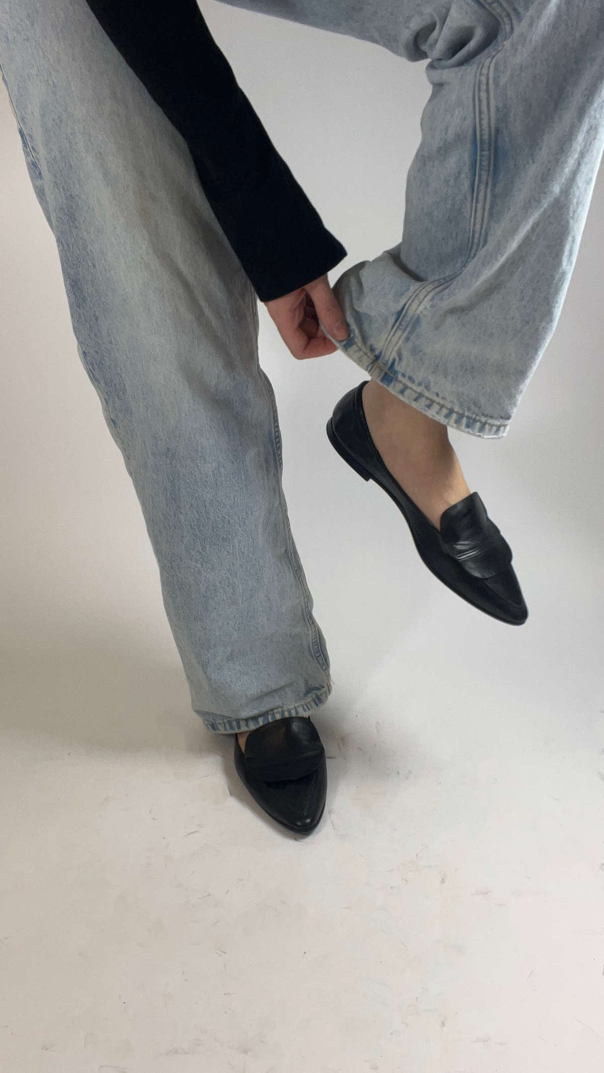 Romy loafers, sort læder