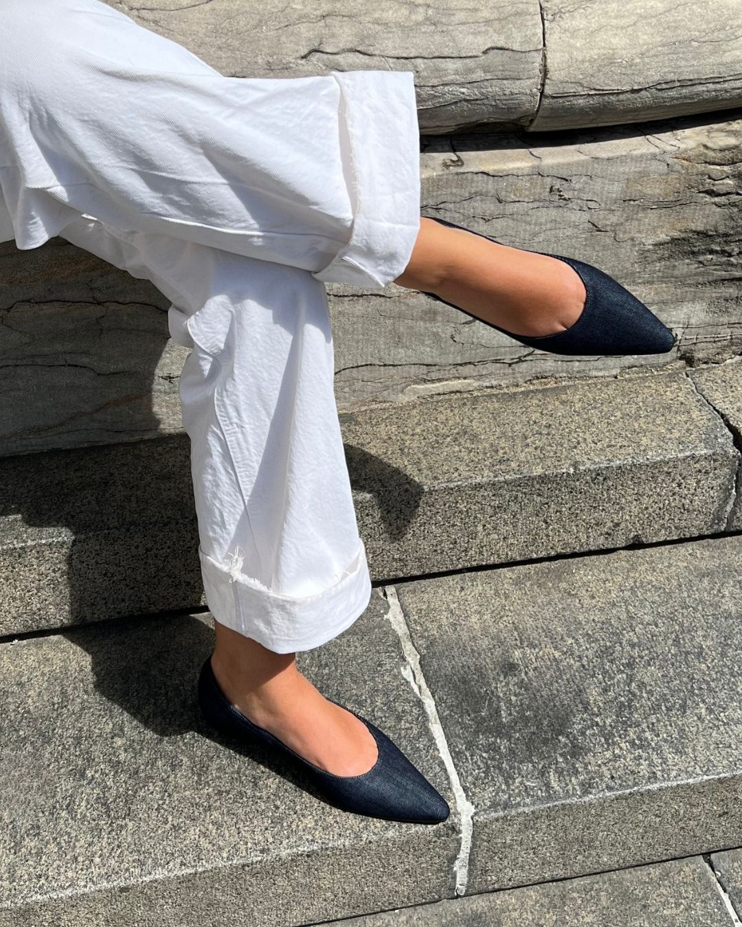 Gisela ballerinaer, denim