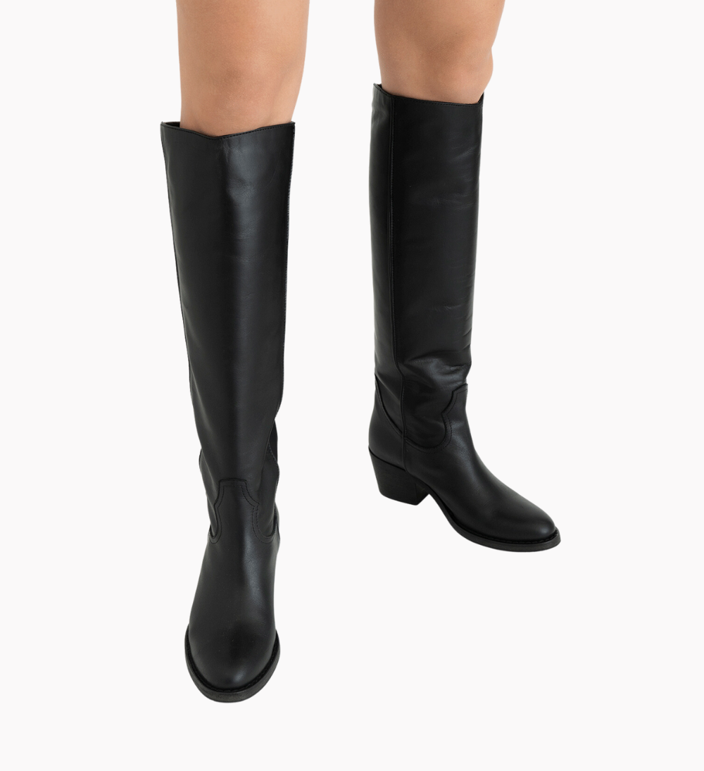 Anca 50 støvler, sort læder