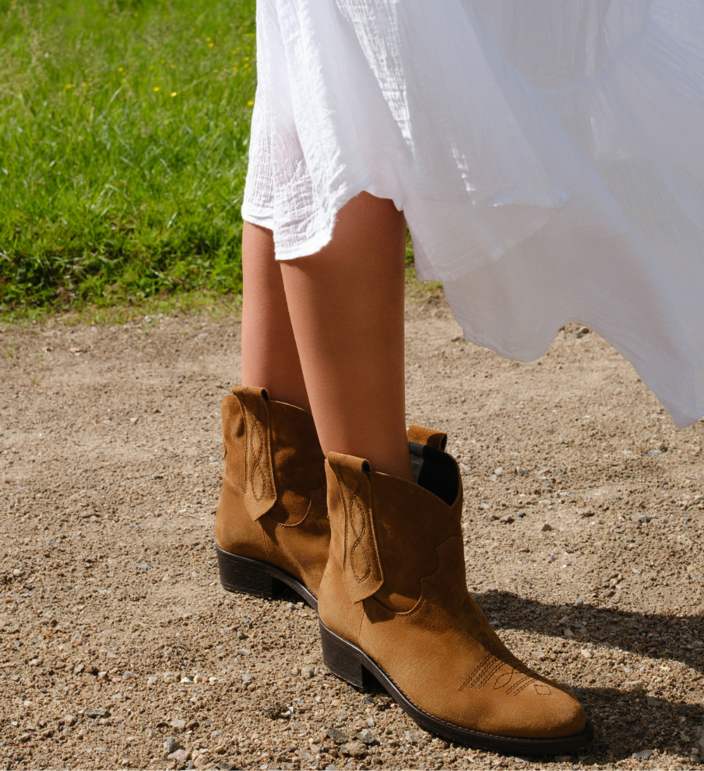 Anne støvler, brun ruskind