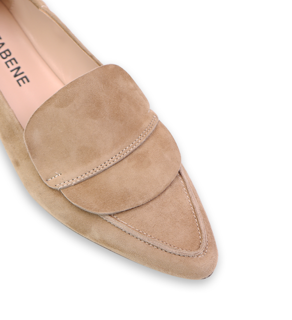 Romy II loafers, camel ruskind