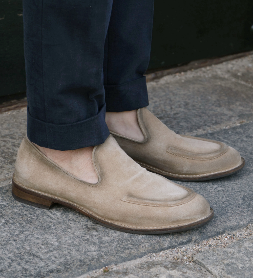 Antonio loafers, beige ruskind