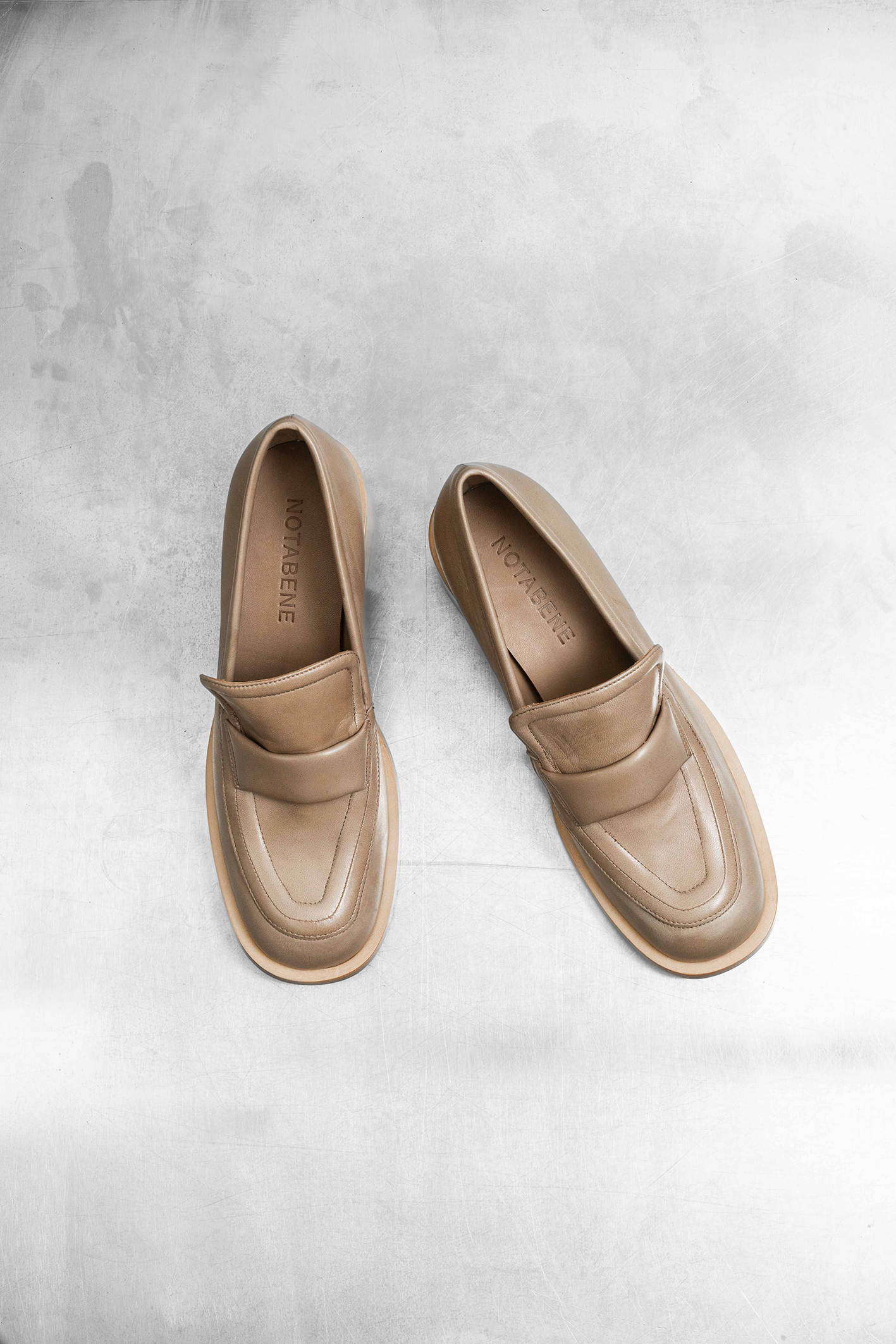 Vera loafers, nude læder