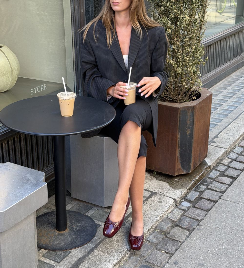 Serena ballerina, bordeaux patent