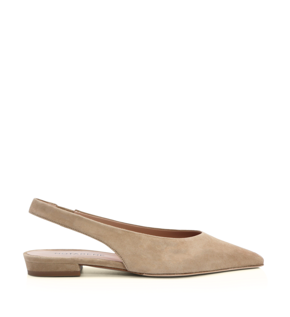 Gisella slingback ballerina, camel suede
