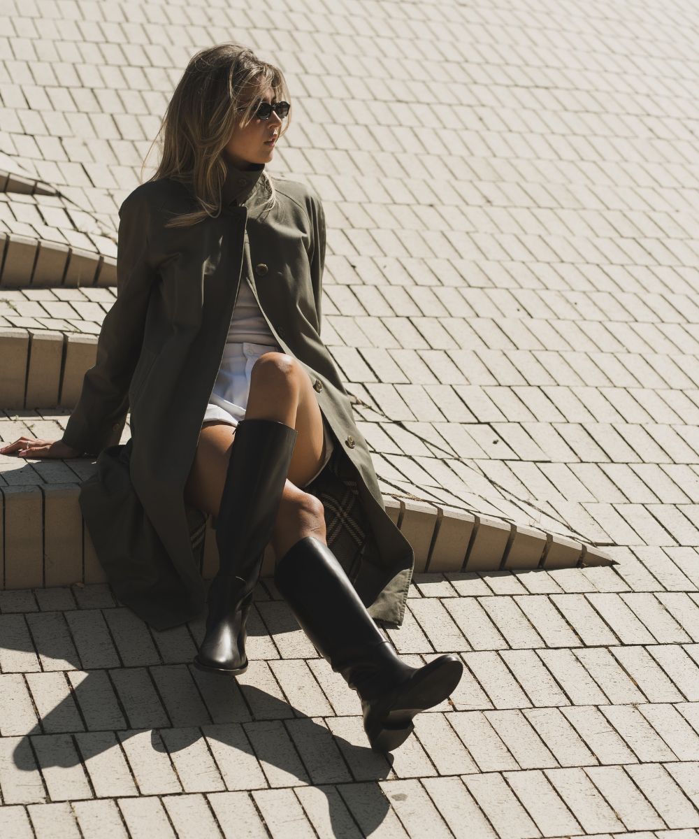 Izella støvler, mørkebrun læder