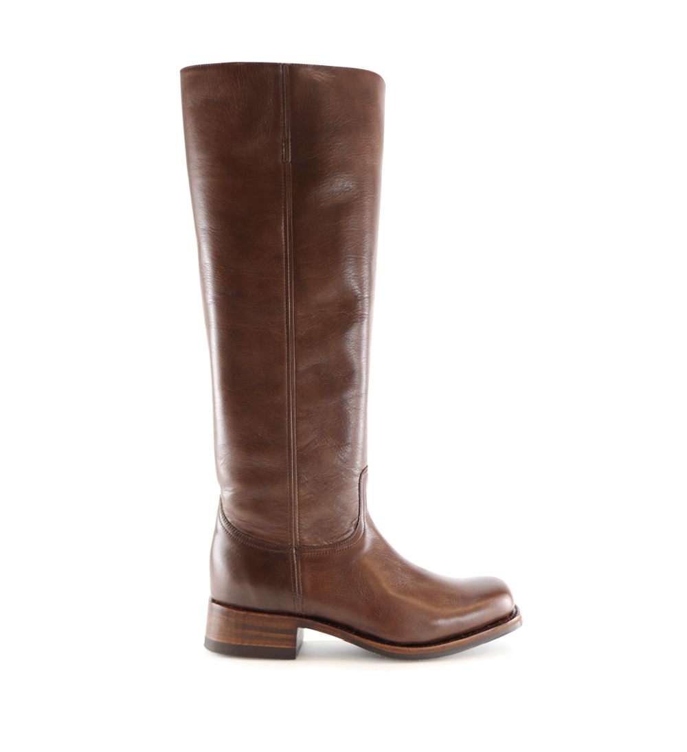 Achilla zip boots, dark brown leather