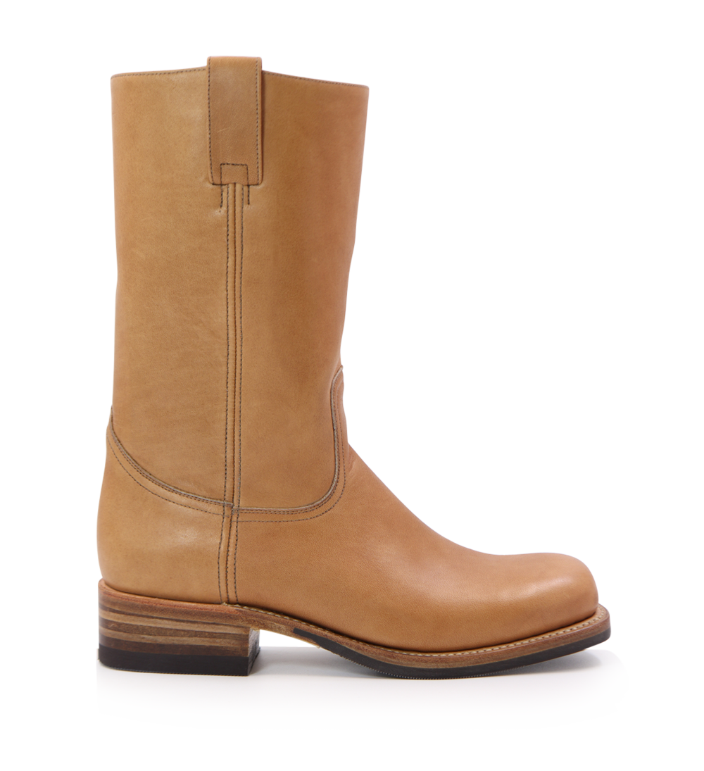 Achilles boots, oak leather