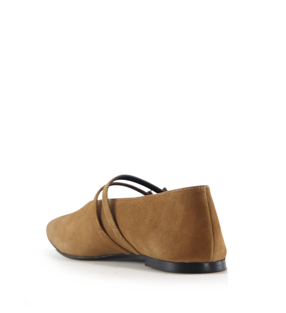 Barbette ballerina, brun ruskind