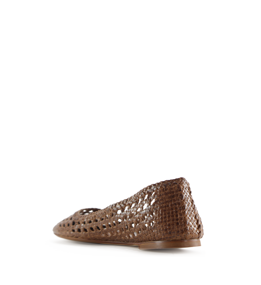 Capri II ballerina, brun læder