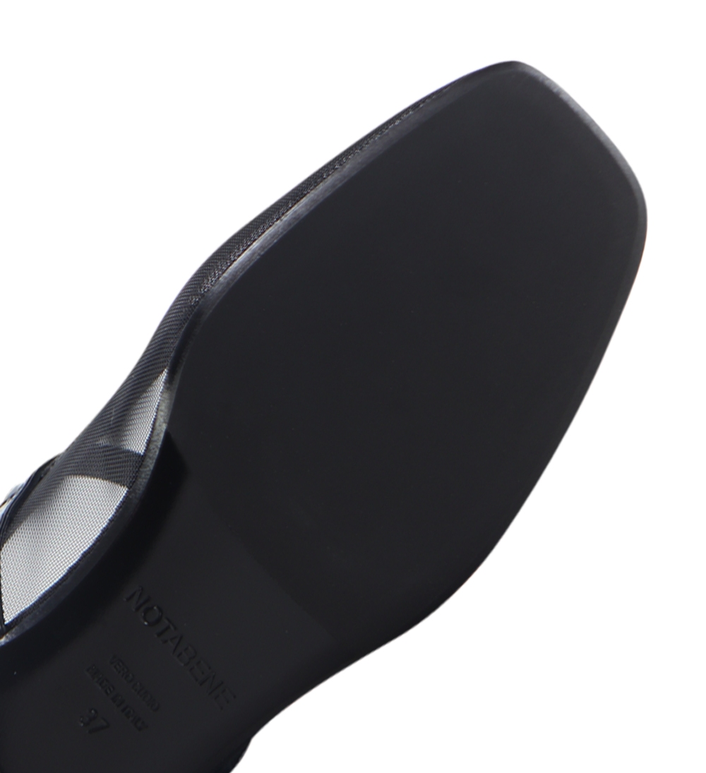 Carmilla ballerina, sort mesh