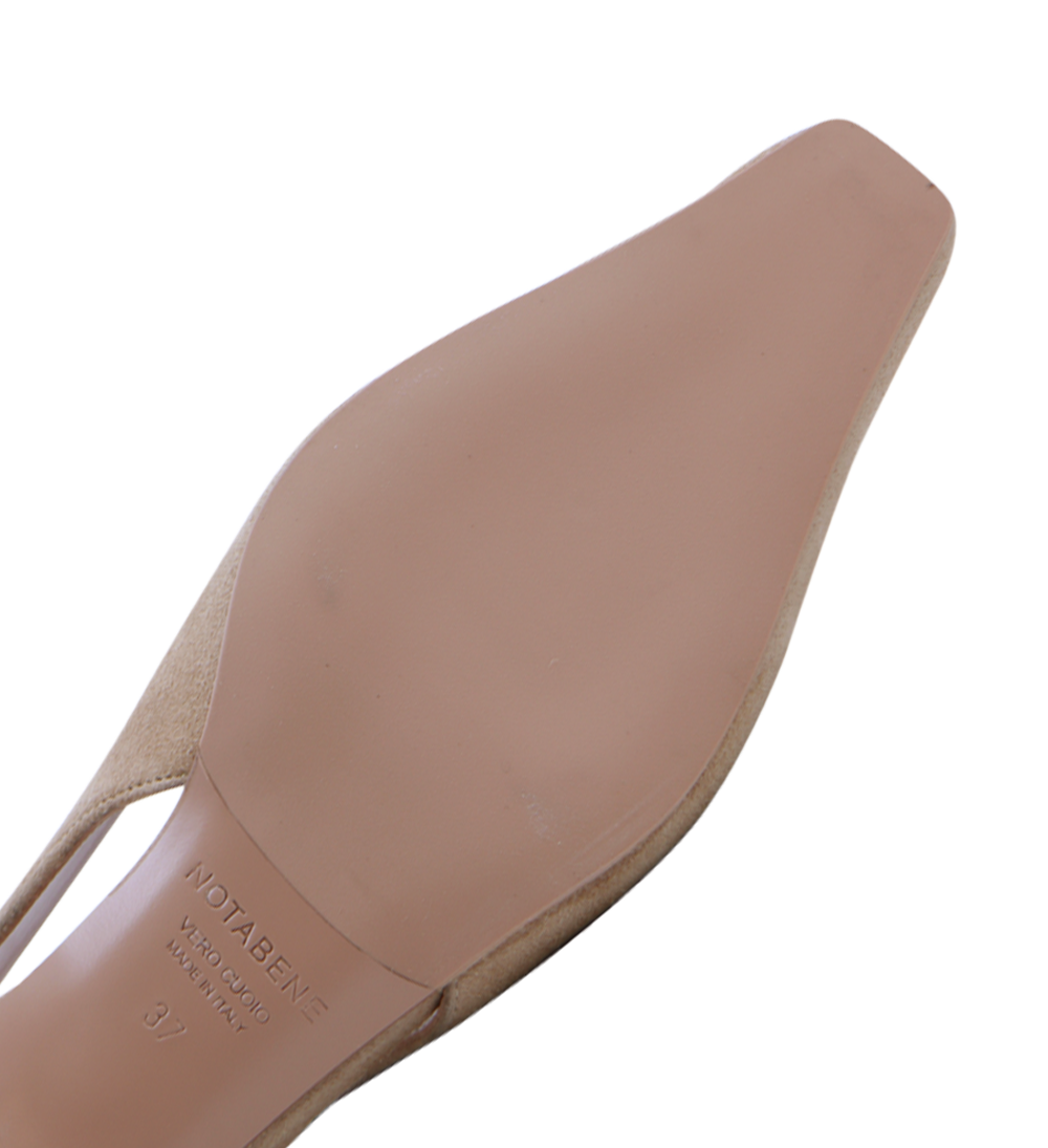 Eleonora 35 slingback stilettos, camel suede