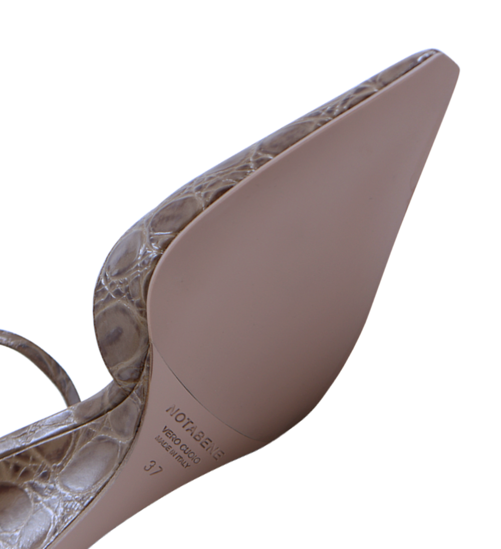 Elsa 50 kilehæl, brun croco