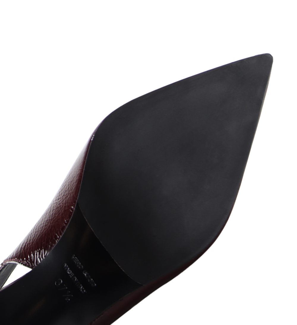 Emilia low 70 slingback stiletter, bordeaux lak