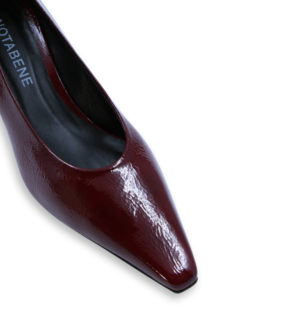 Emmy Low 50 stilettos, burgundy patent