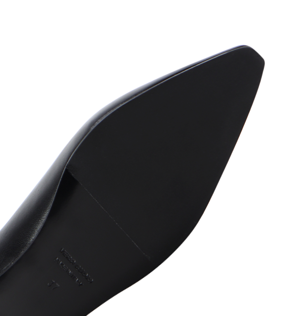 Ginevra ballerina, black leather