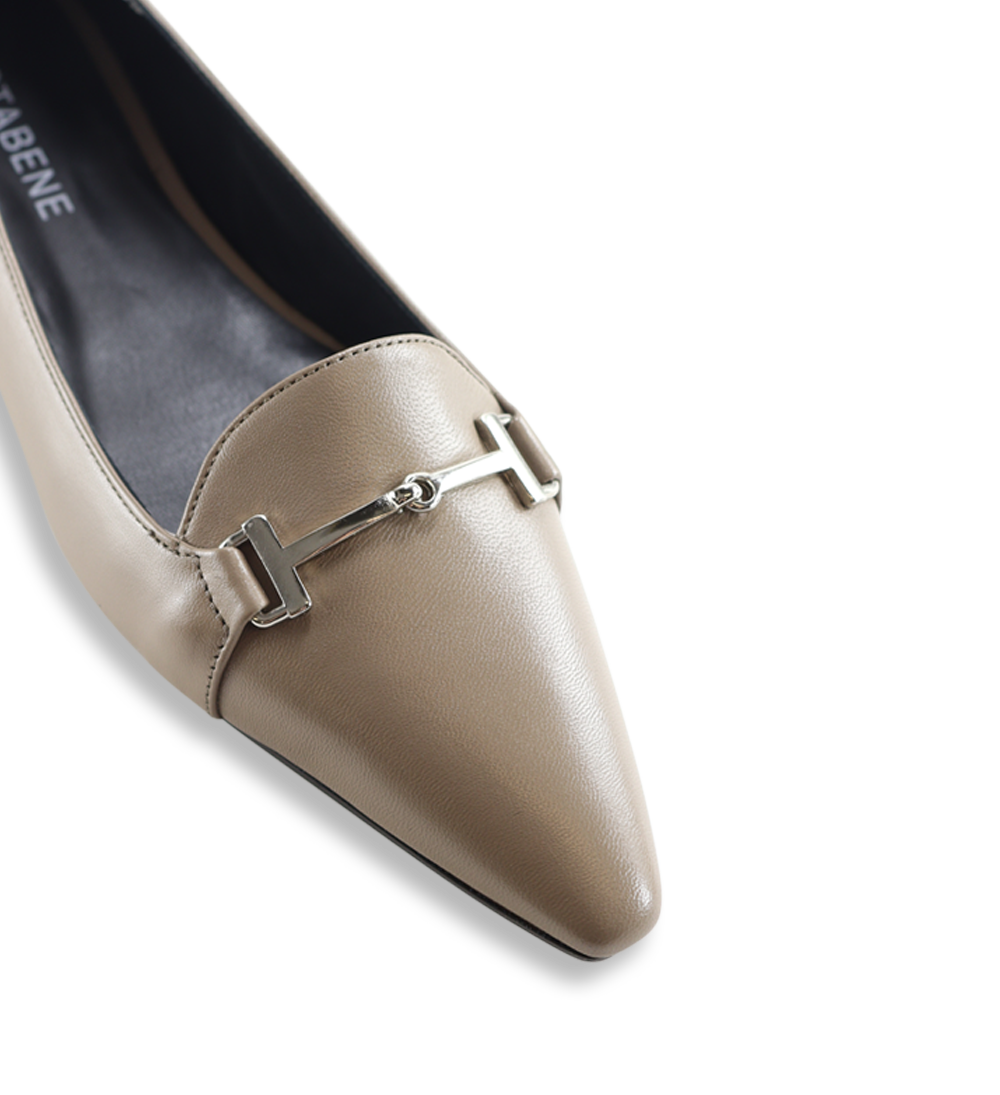 Giselle ballerinas, gray leather