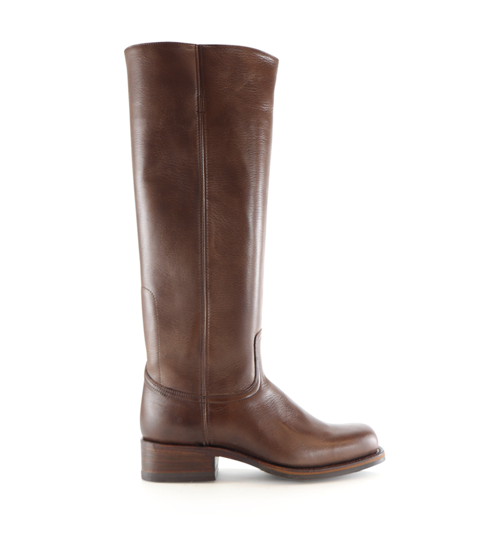 Achilla støvler, mørkebrun læder