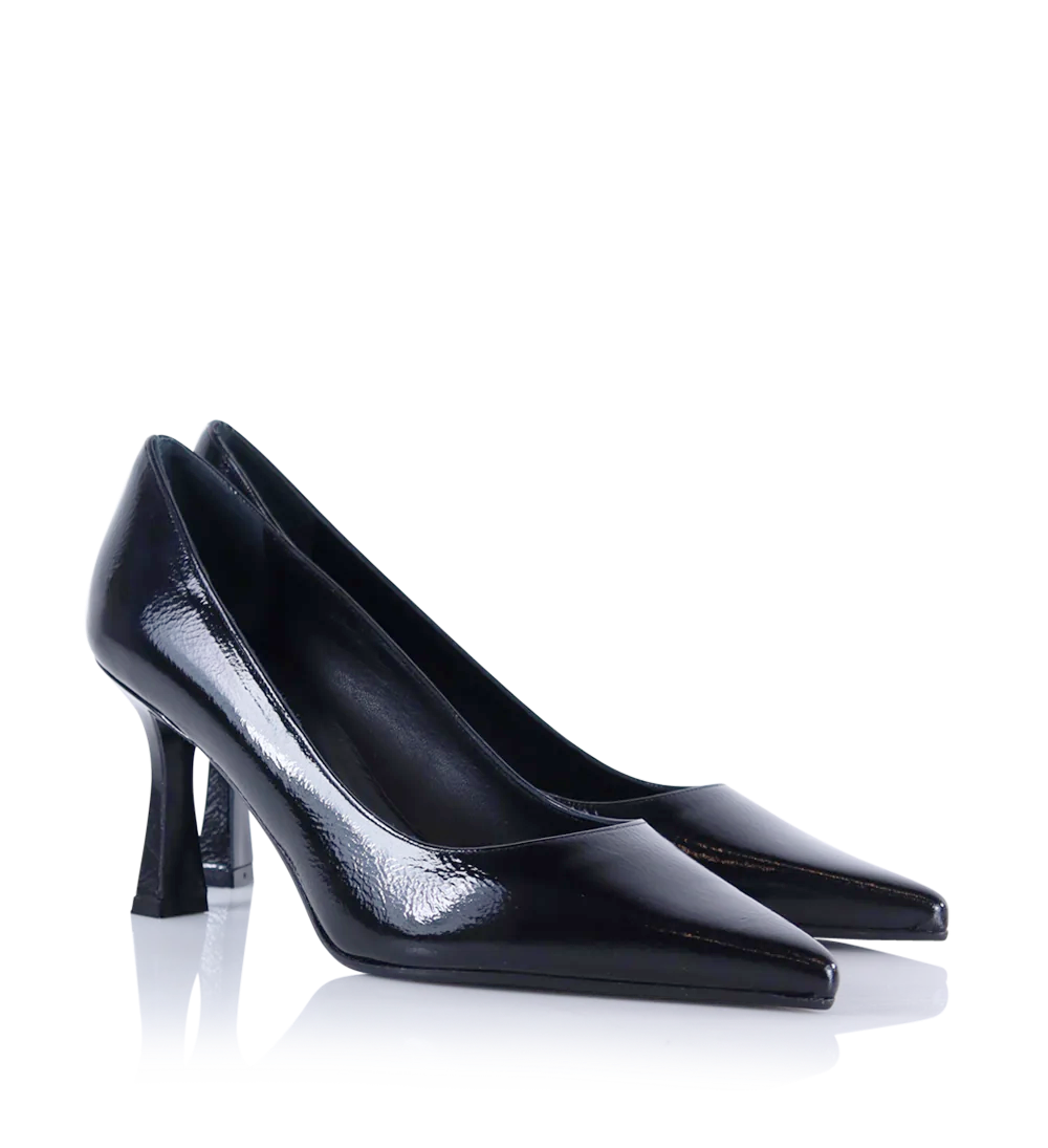 Emily 70 stilettos, black patent