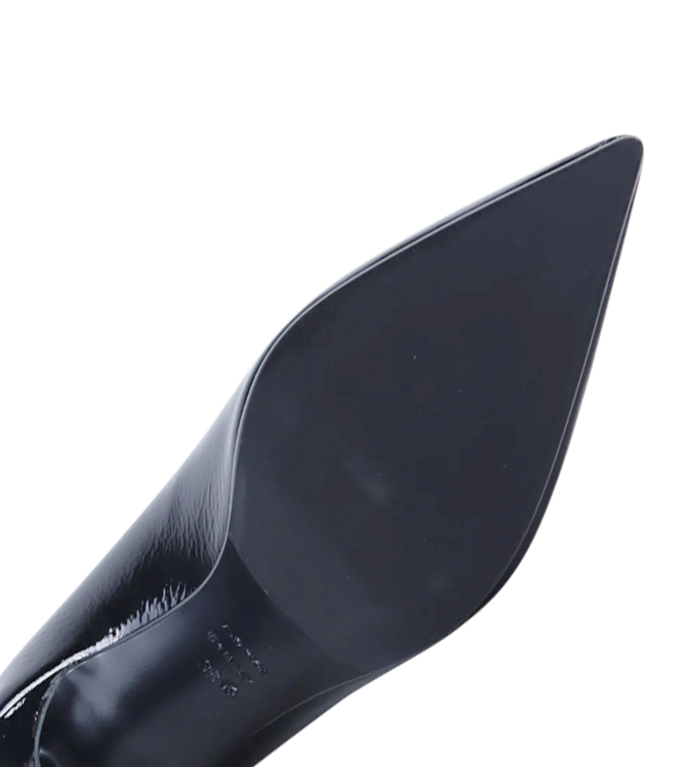 Emily 70 stilettos, black patent