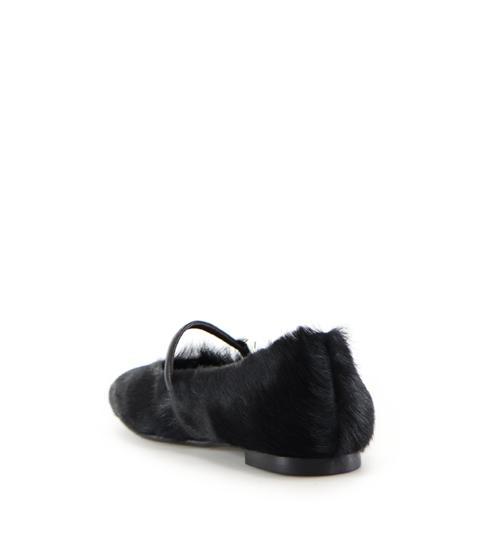 Carlotta ballerina, sort ko pels