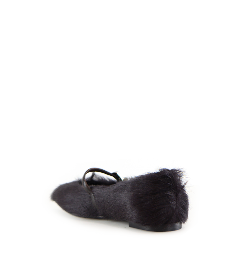 Carlotta ballerina, mørkebrun ko pels