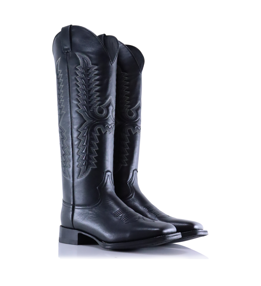 Dragon boots, black leather