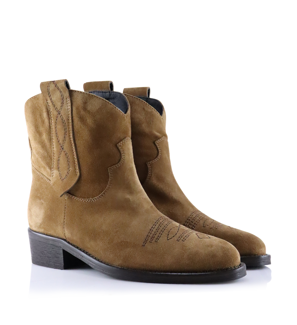 Anne støvler, brun ruskind