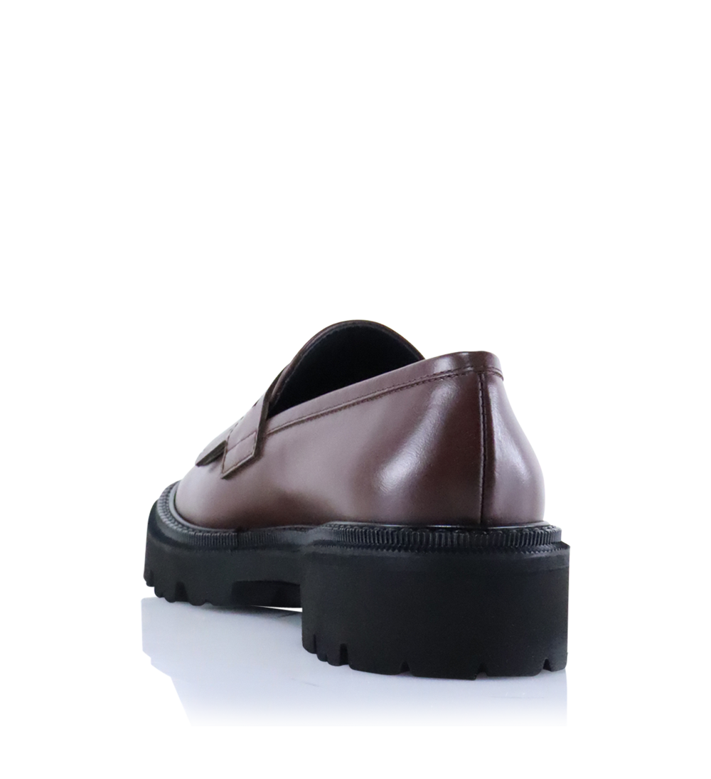 Tereza loafers, chestnut leather