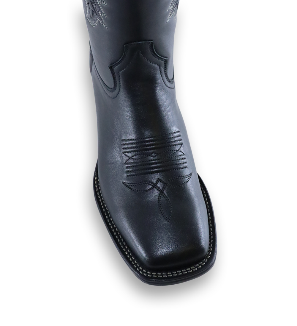 Dragon boots, black leather