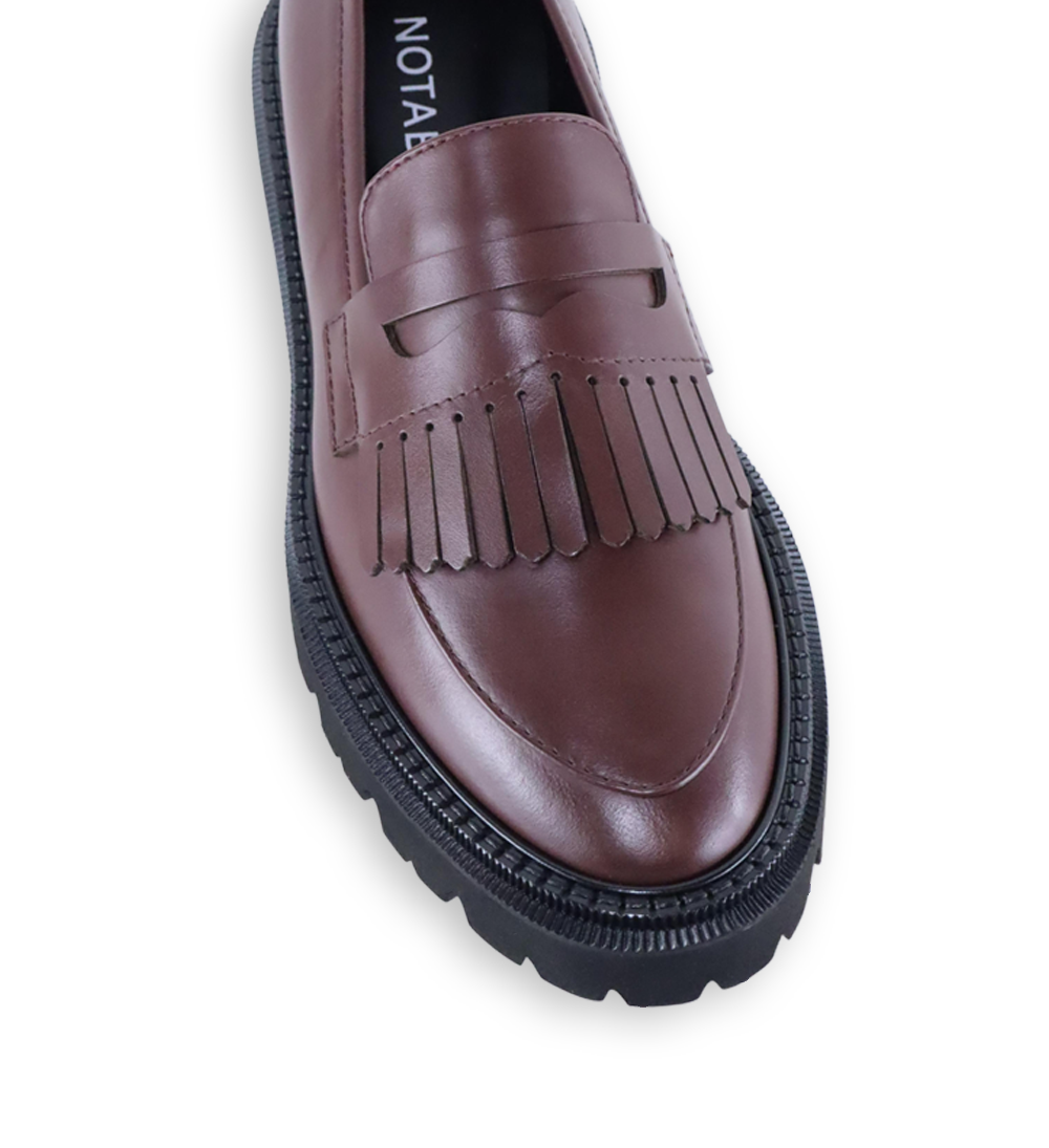 Tereza loafers, chestnut leather
