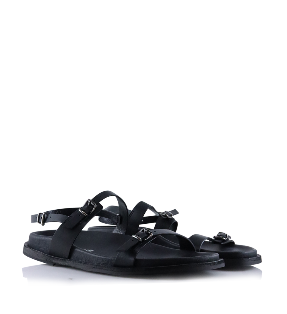Lola sandals, black leather