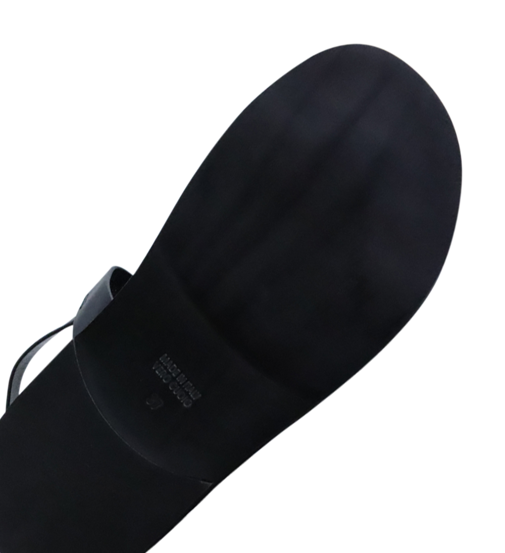 Lola sandals, black leather