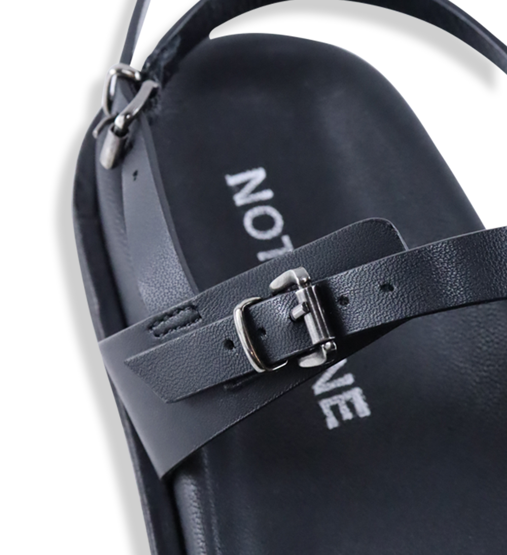 Lola sandals, black leather