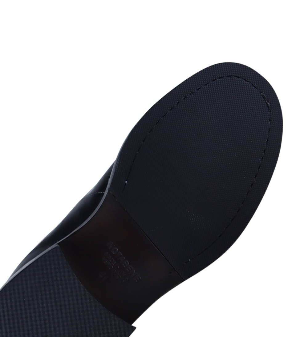 Roman chelsea boots, black leather