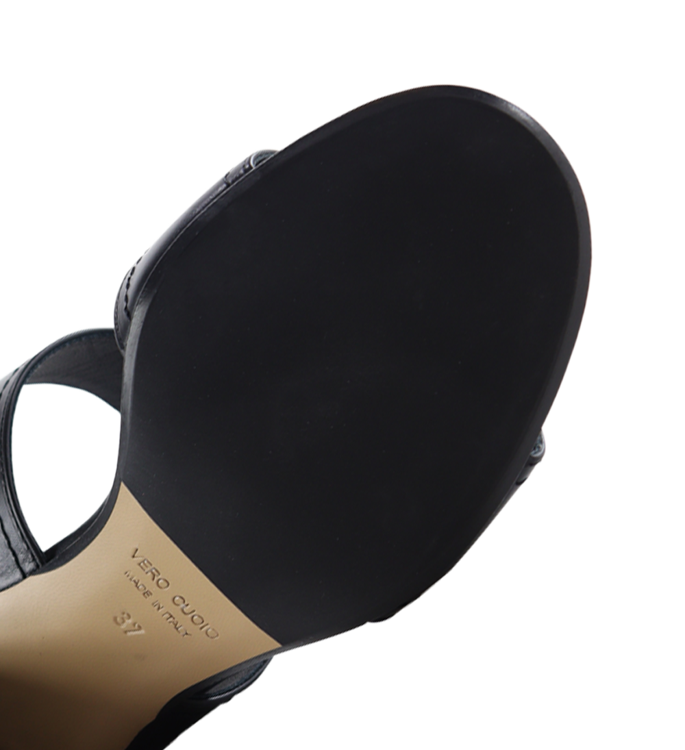 Agnesina 50 sandaler, sort læder