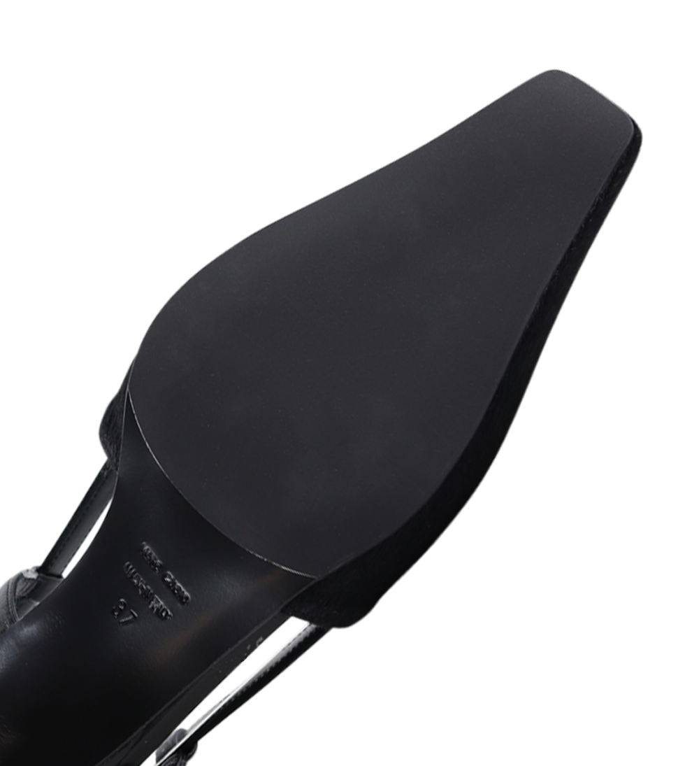 Elena 35 slingback stiletter, sort kopels