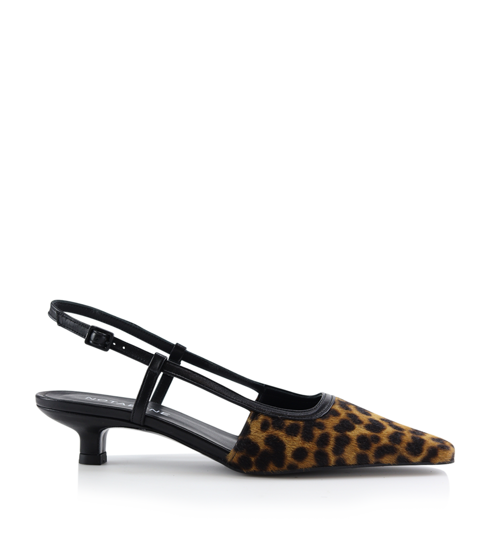 Elena 35 slingback stiletter, Leopard