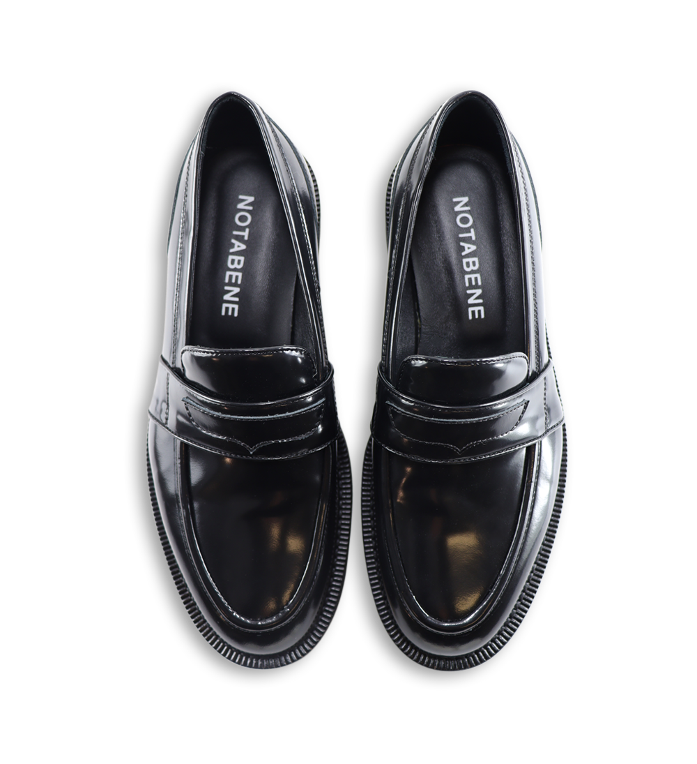 Asia chunky loafers, sort læder