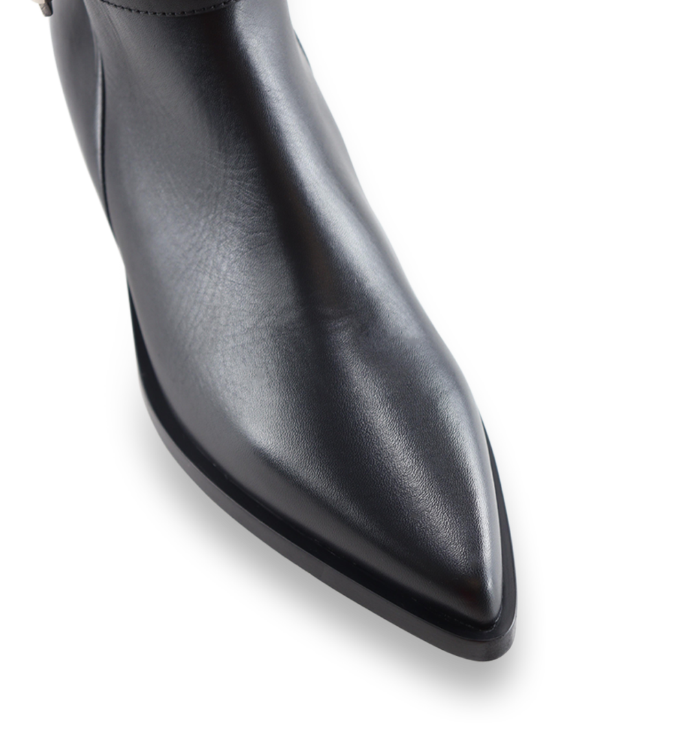 Carla 30 cowboy bikerstøvler, sort læder