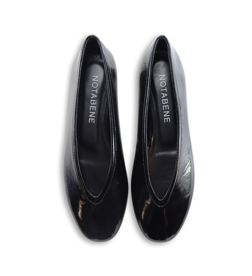 Betty ballerinaer, sort lak