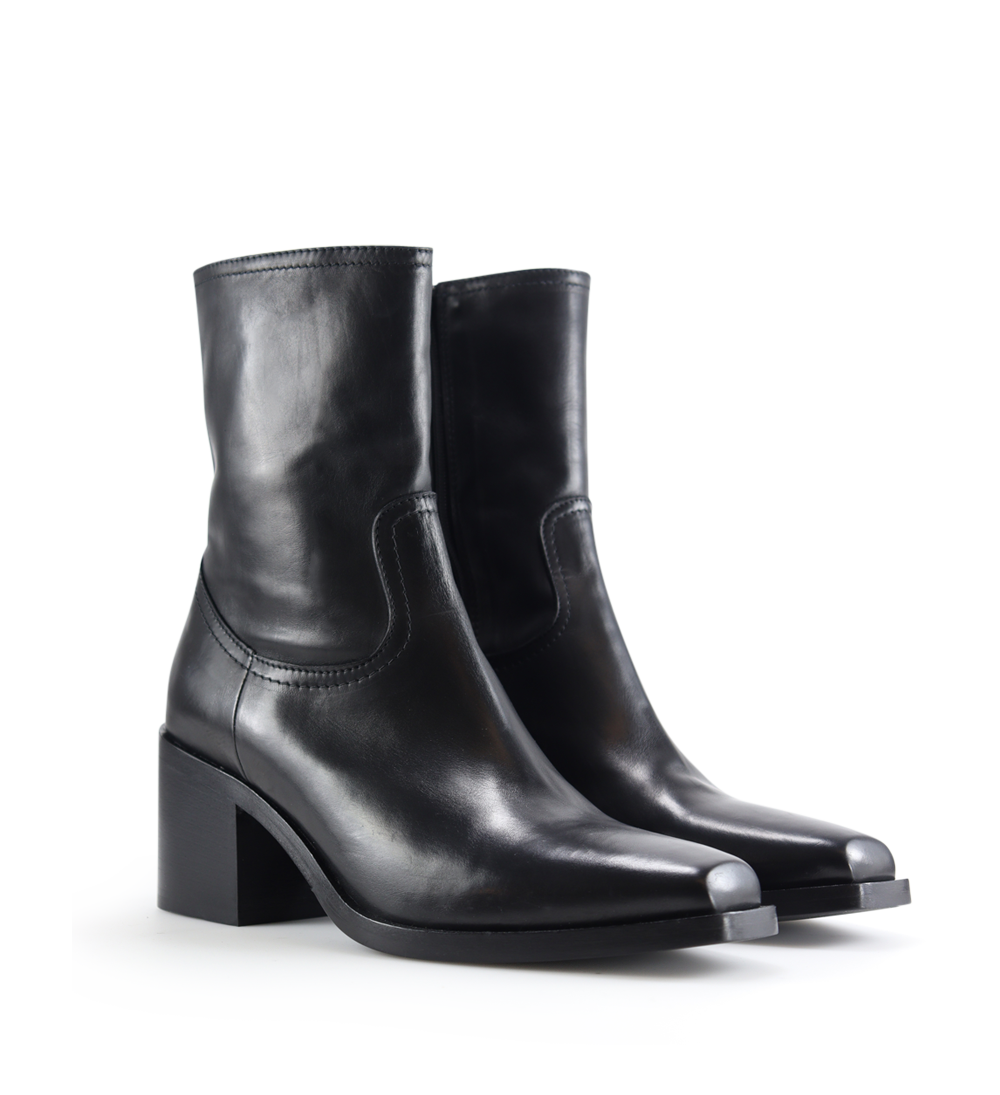 Laura 60 støvler, sort læder